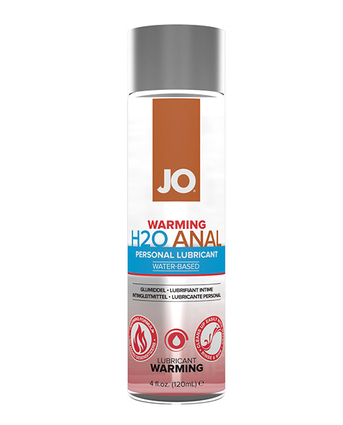 JO Warming H2O Anal personal lubricant bottle on a white background