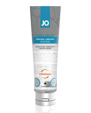 Tube of JO H2O Jelly personal lubricant on a white background