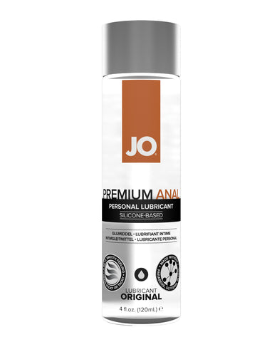 JO Premium Anal personal lubricant bottle on a white background