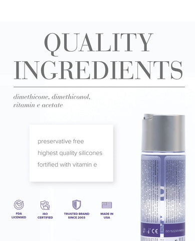 Product packaging with quality ingredients text and a bottle on a white background