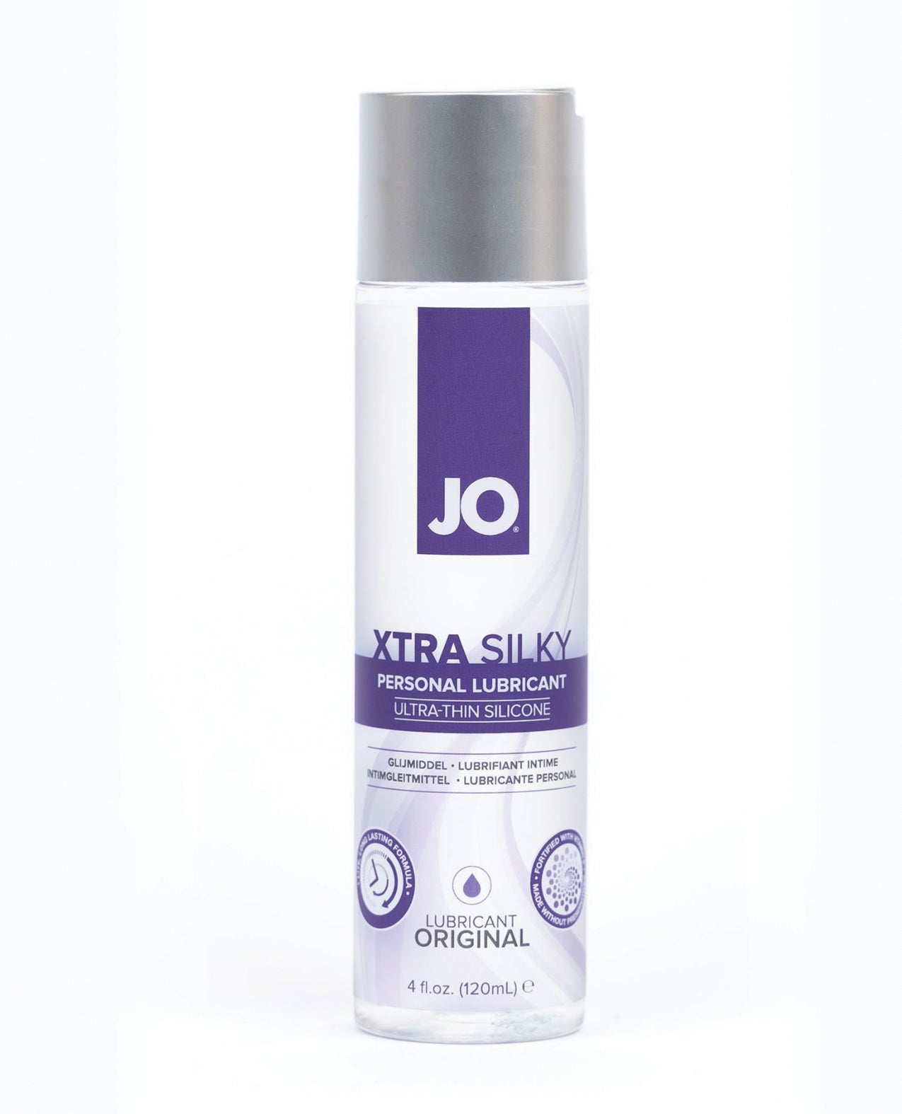 Bottle of JO Xtra Silky lubricant.