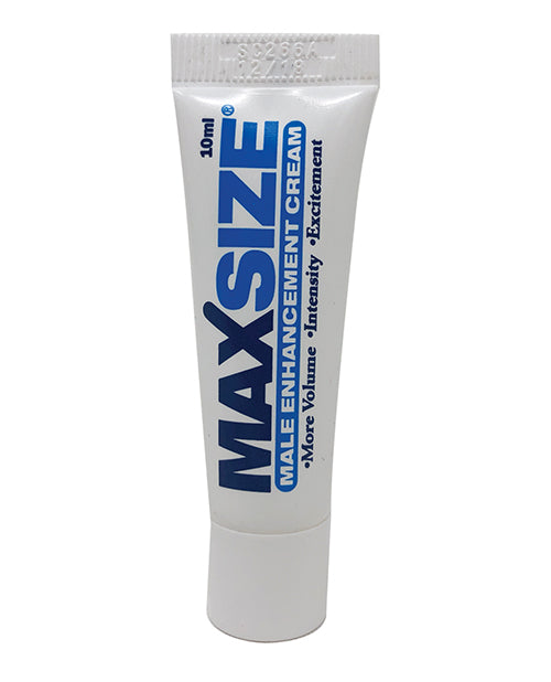 Maxsize male enhancement cream tube on a white background