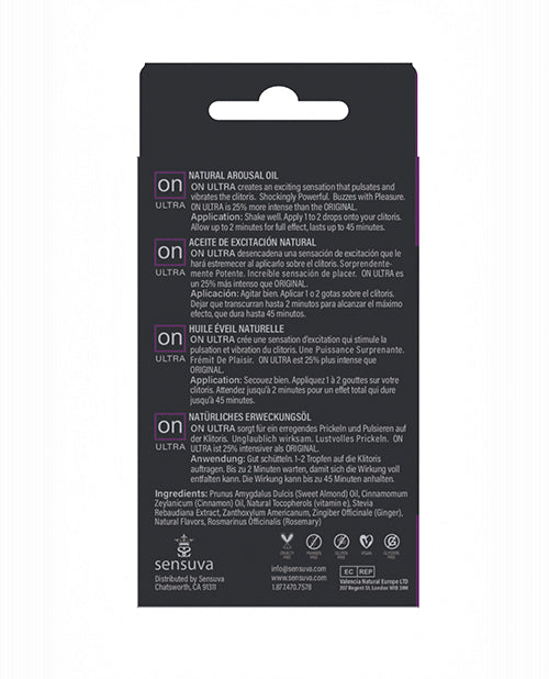 Back label of a product packaging with text and branding on a white background