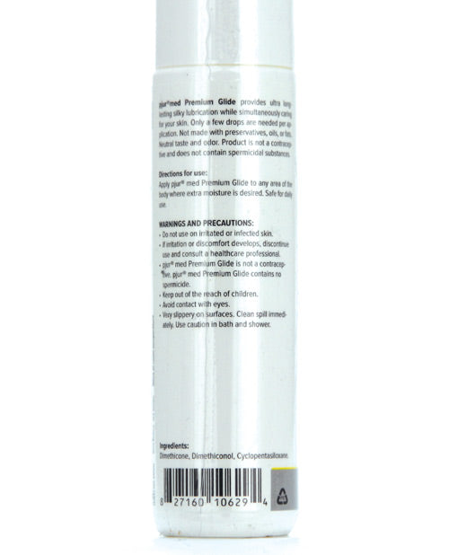 White cylindrical container with text and a barcode on a white background