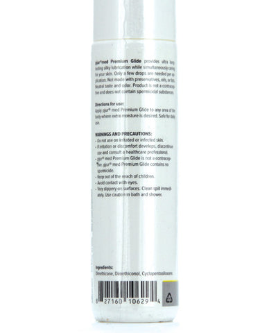 White cylindrical container with text and a barcode on a white background