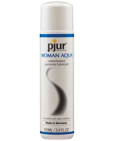 Pjur Woman Aqua personal lubricant bottle on a white background