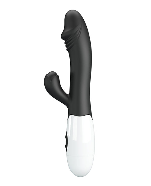 Portable rabbit vibrator with multiple vibration modes in black
