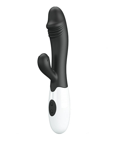 Portable rabbit vibrator with multiple vibration modes side view