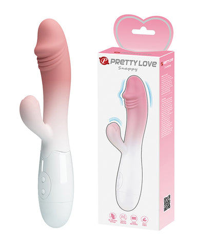 Portable rabbit vibrator with multiple vibration modes pink ombre in box