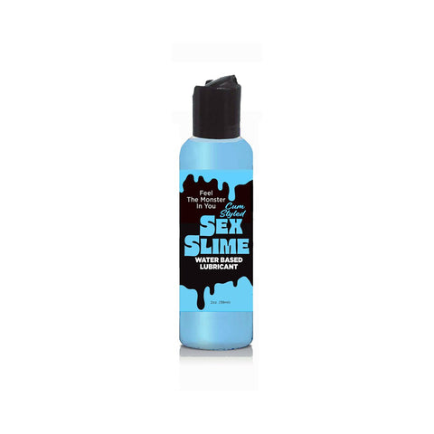 Sex Slime water-based lubricant bottle on a white background
