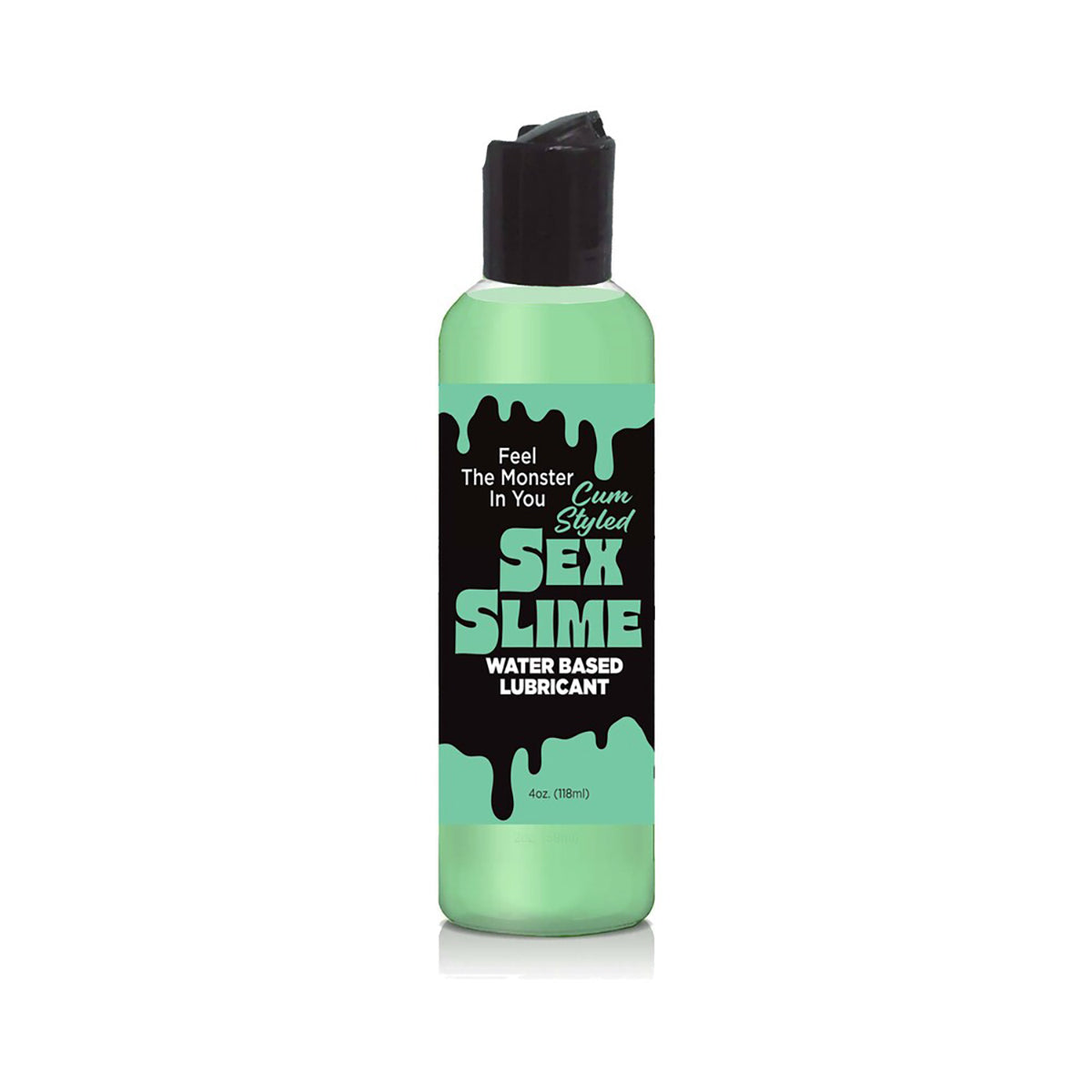 Bottle of Sex Slime water-based lubricant on a white background
