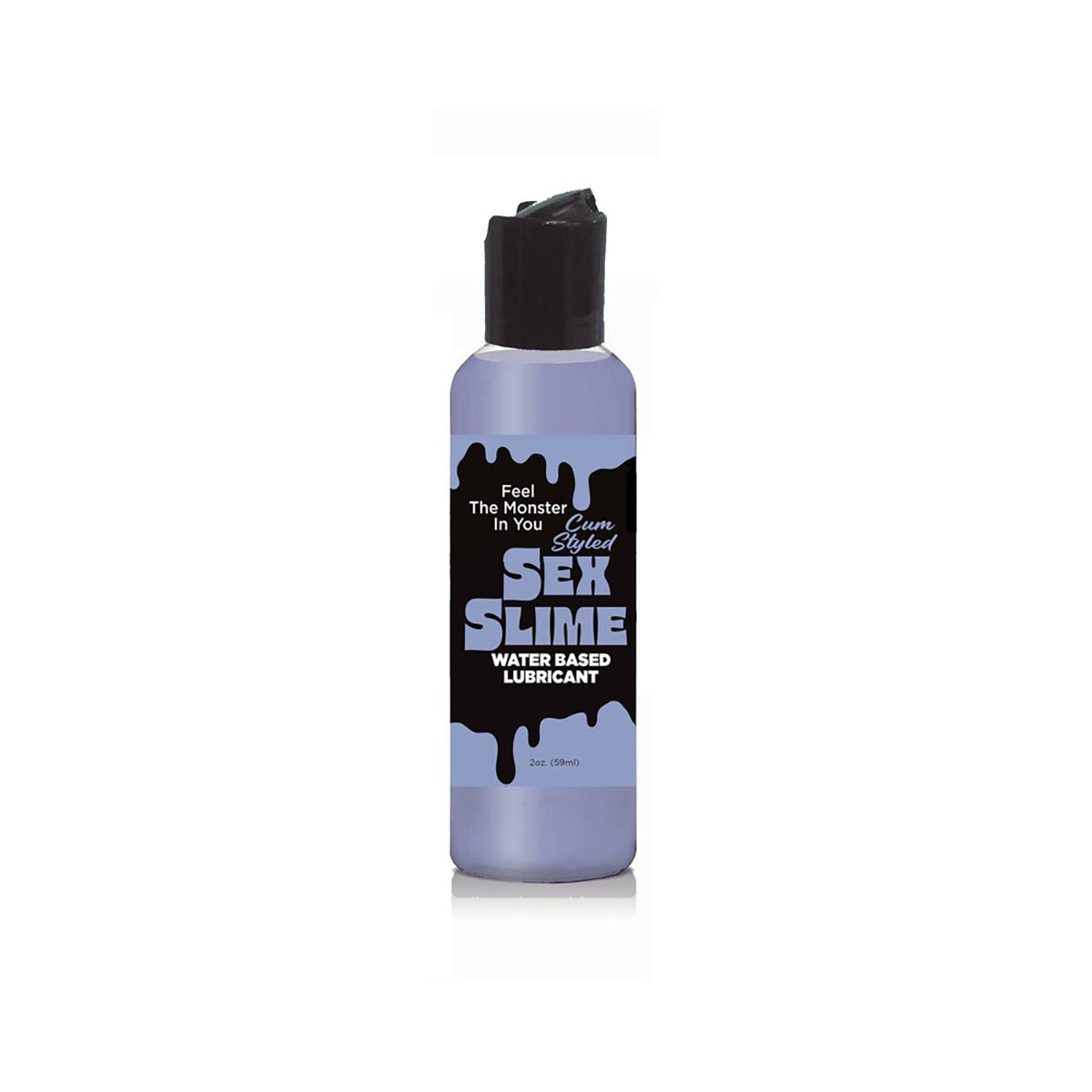 Sex Slime water-based lubricant bottle on a white background