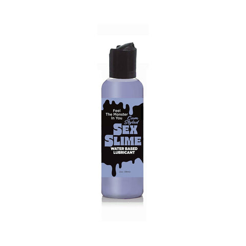 Sex Slime water-based lubricant bottle on a white background