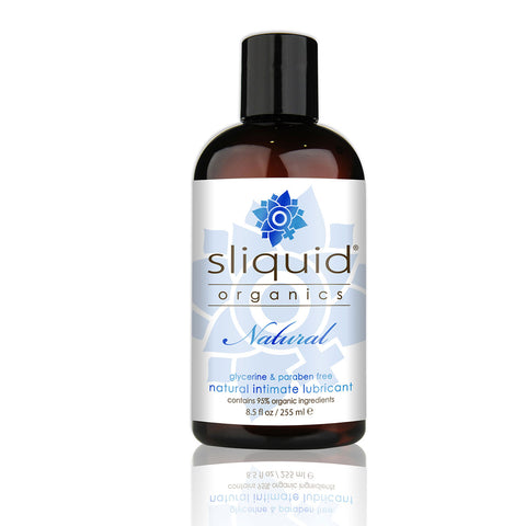 Sliquid Organics Natural lubricant bottle on a white background