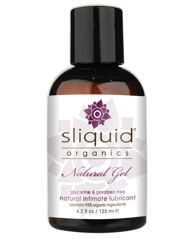 Sliquid Organics natural gel bottle on a white background