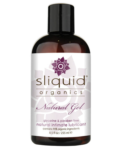 Sliquid Organics natural gel bottle on a white background