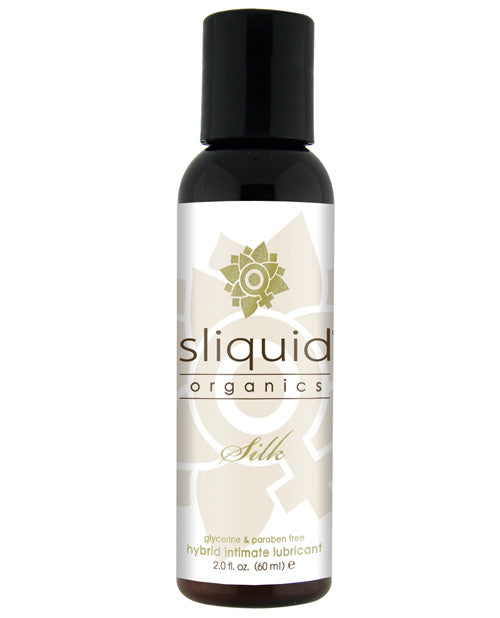 Sliquid Organics Silk lubricant bottle on a white background