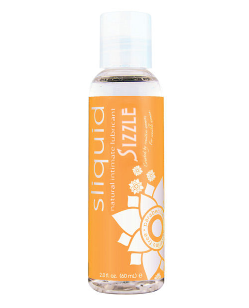 Sliquid Sizzle lubricant bottle on a white background