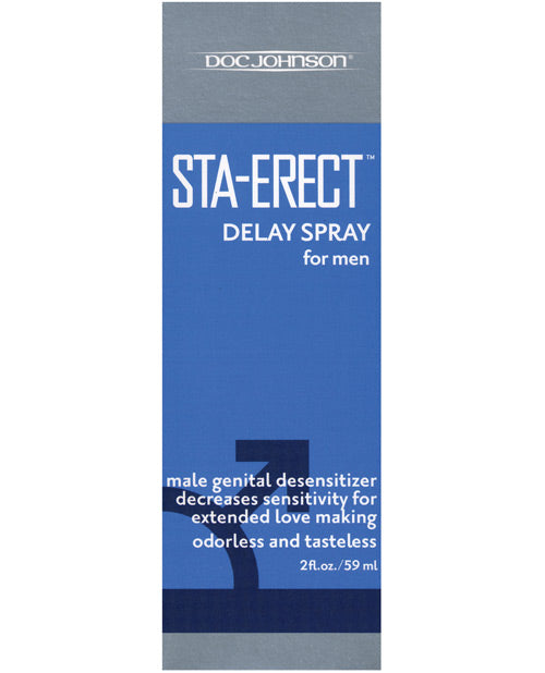 Doc Johnson Sta-Erect Delay Spray packaging on a white background