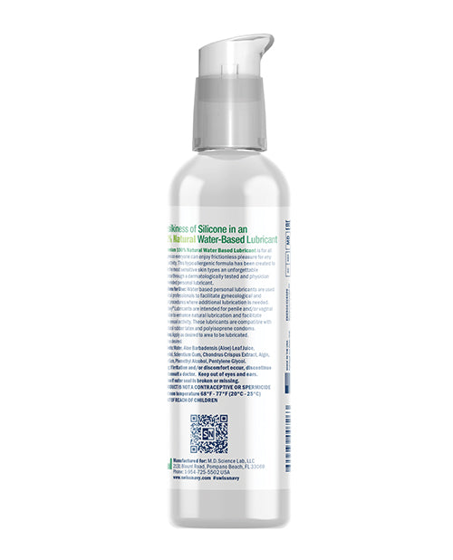Lubricant bottle with label on a white background