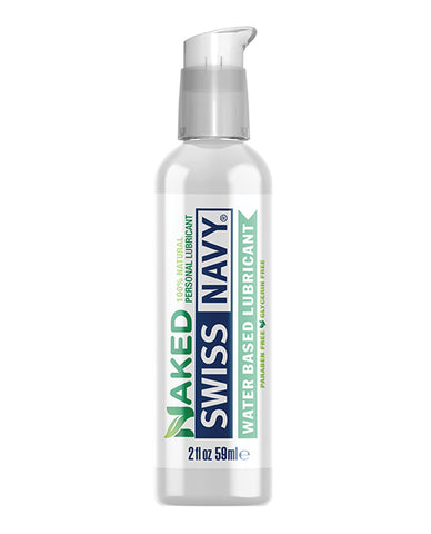 Swiss Navy Naked water-based lubricant bottle on a white background
