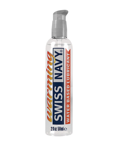 Bottle of Swiss Navy water-based lubricant on a white background