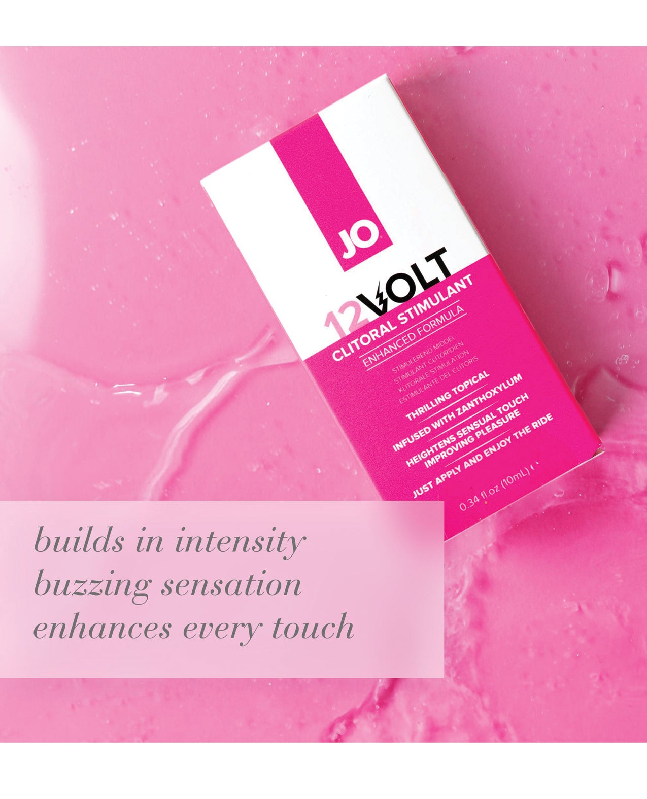 JO Volt product packaging on a pink background