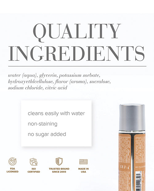 Product packaging with quality ingredients list, cleaning properties, and certification logos on a white background.