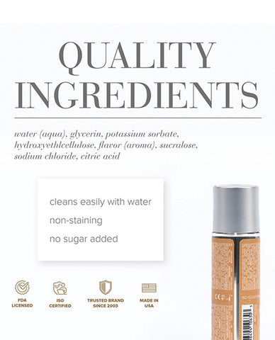 Product packaging with quality ingredients list, cleaning properties, and certification logos on a white background.