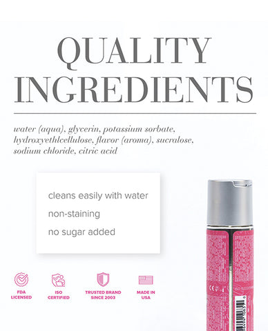Product packaging with text about quality ingredients and product features on a white background.