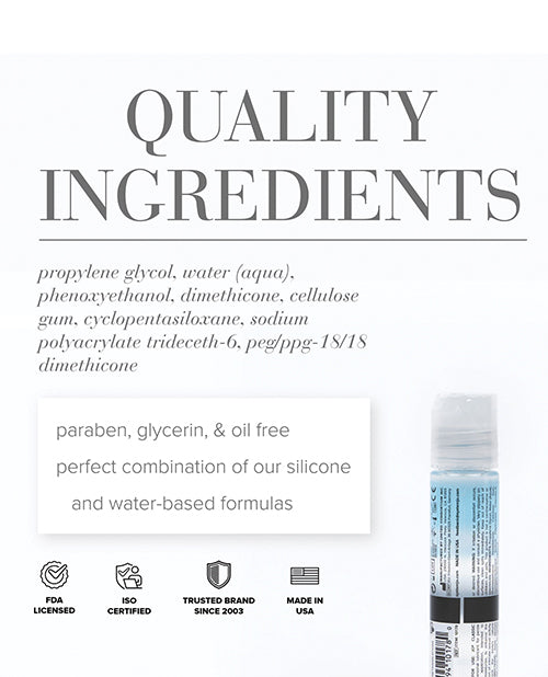 Product label with quality ingredients list and branding details on a white background