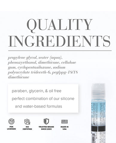 Product label with quality ingredients list and branding details on a white background