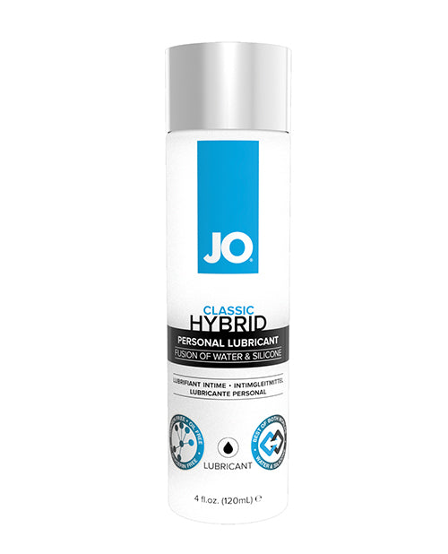 JO hybrid personal lubricant bottle on a white background