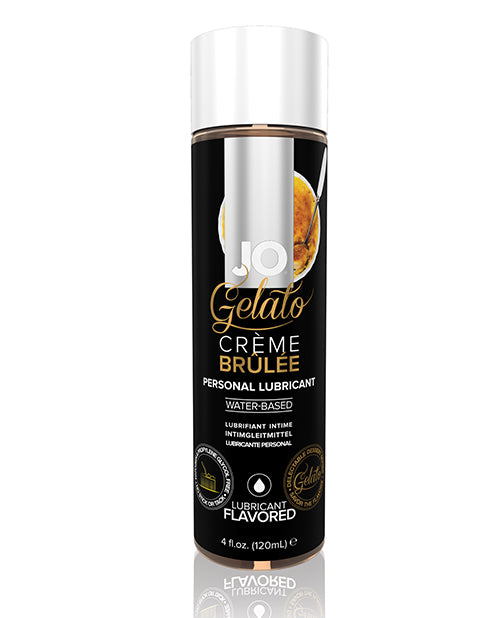 JO Gelato Crème Brulee personal lubricant bottle on a white background