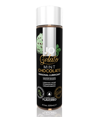 JO Gelato Mint Chocolatte personal lubricant bottle on a white background