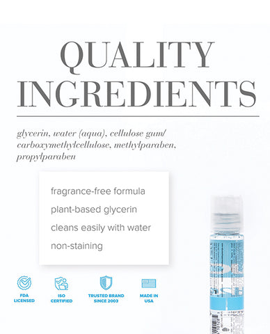 Product label with quality ingredients and certification logos on a white background