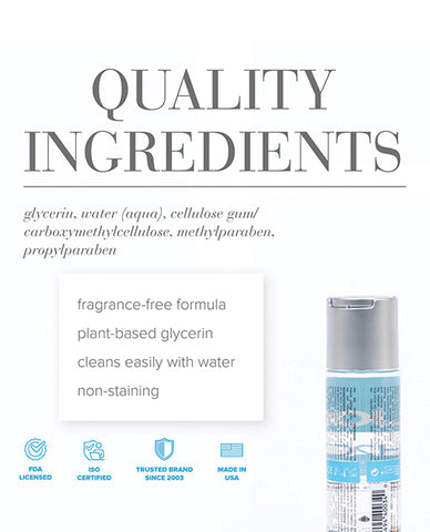 Product packaging with quality ingredients text and a bottle on a white background