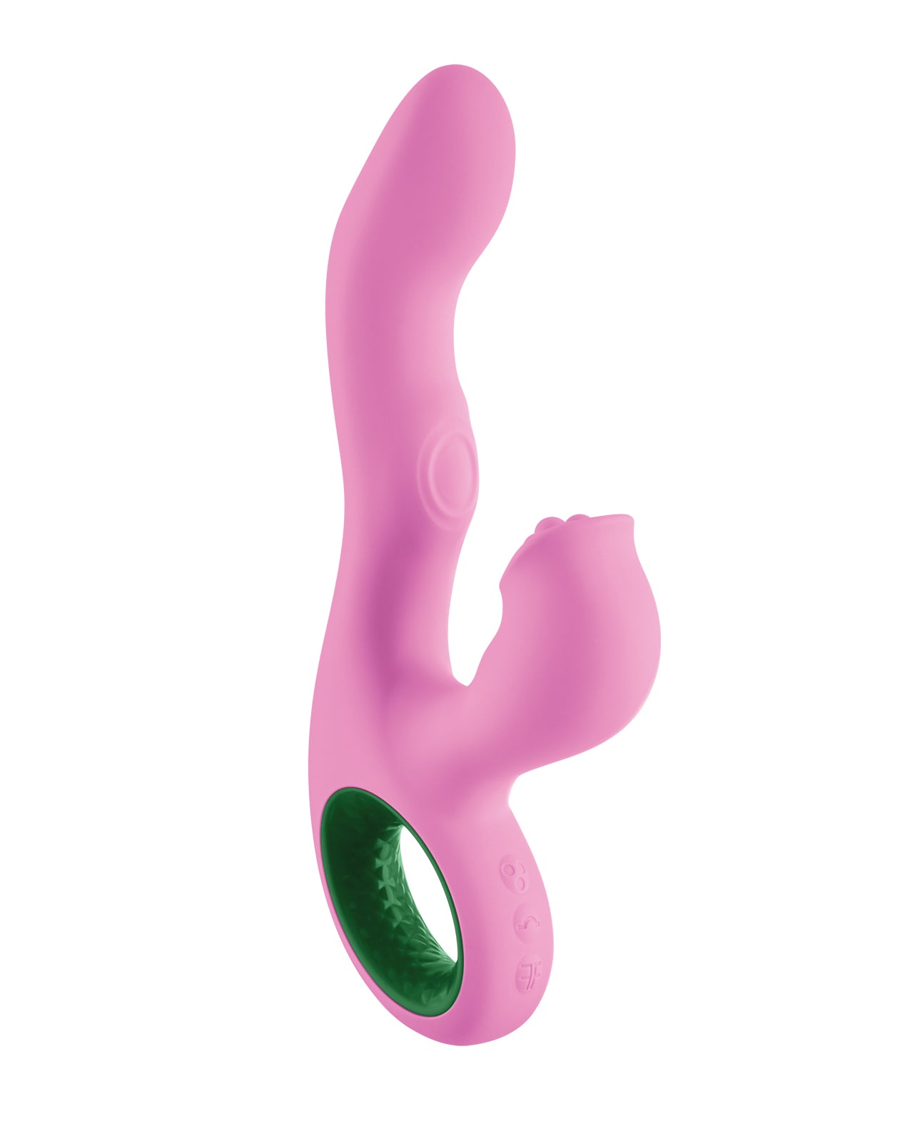 Triple‑action rabbit vibrator with rotating massage balls and thumping action