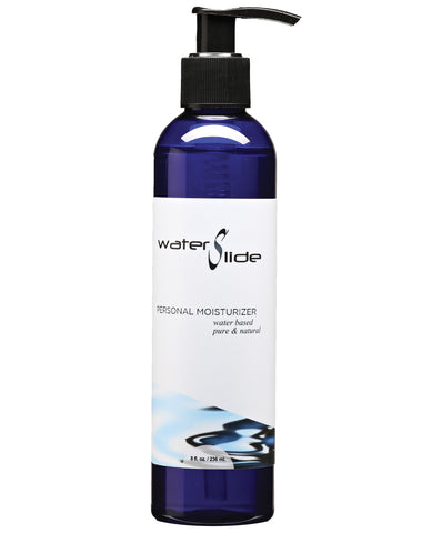 Bottle of water slide personal moisturizer on a white background
