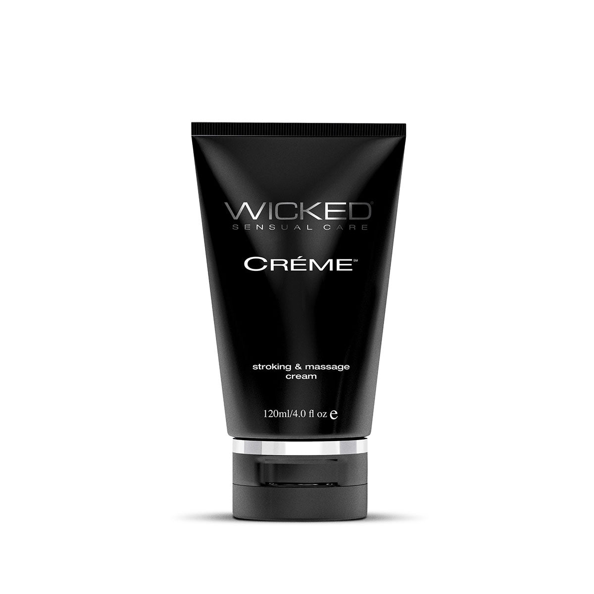 A tube of Wicked Creme Masturbation Cream for Men on a white background.
