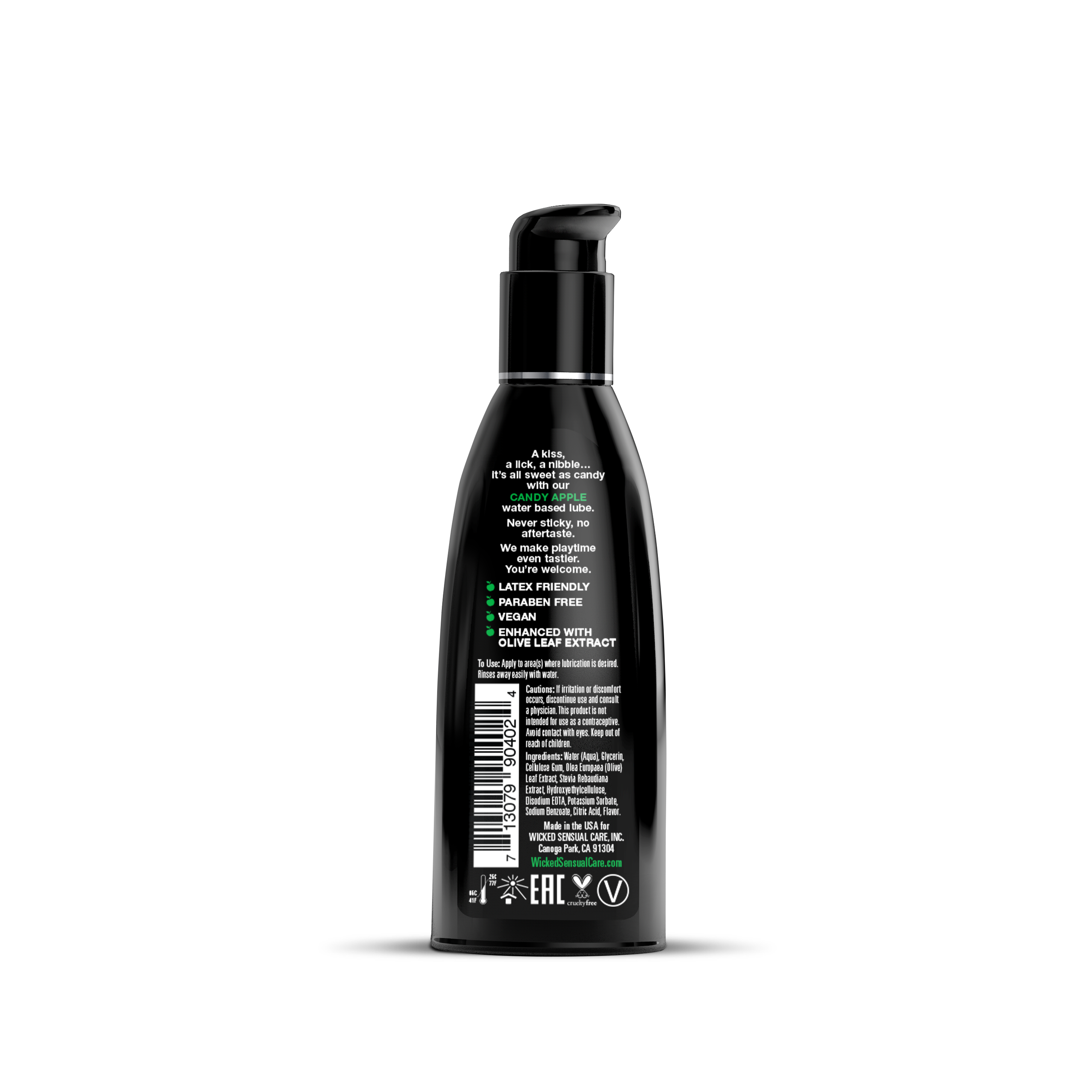 Black bottle with pump dispenser on a white background