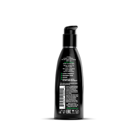 Black bottle with pump dispenser on a white background