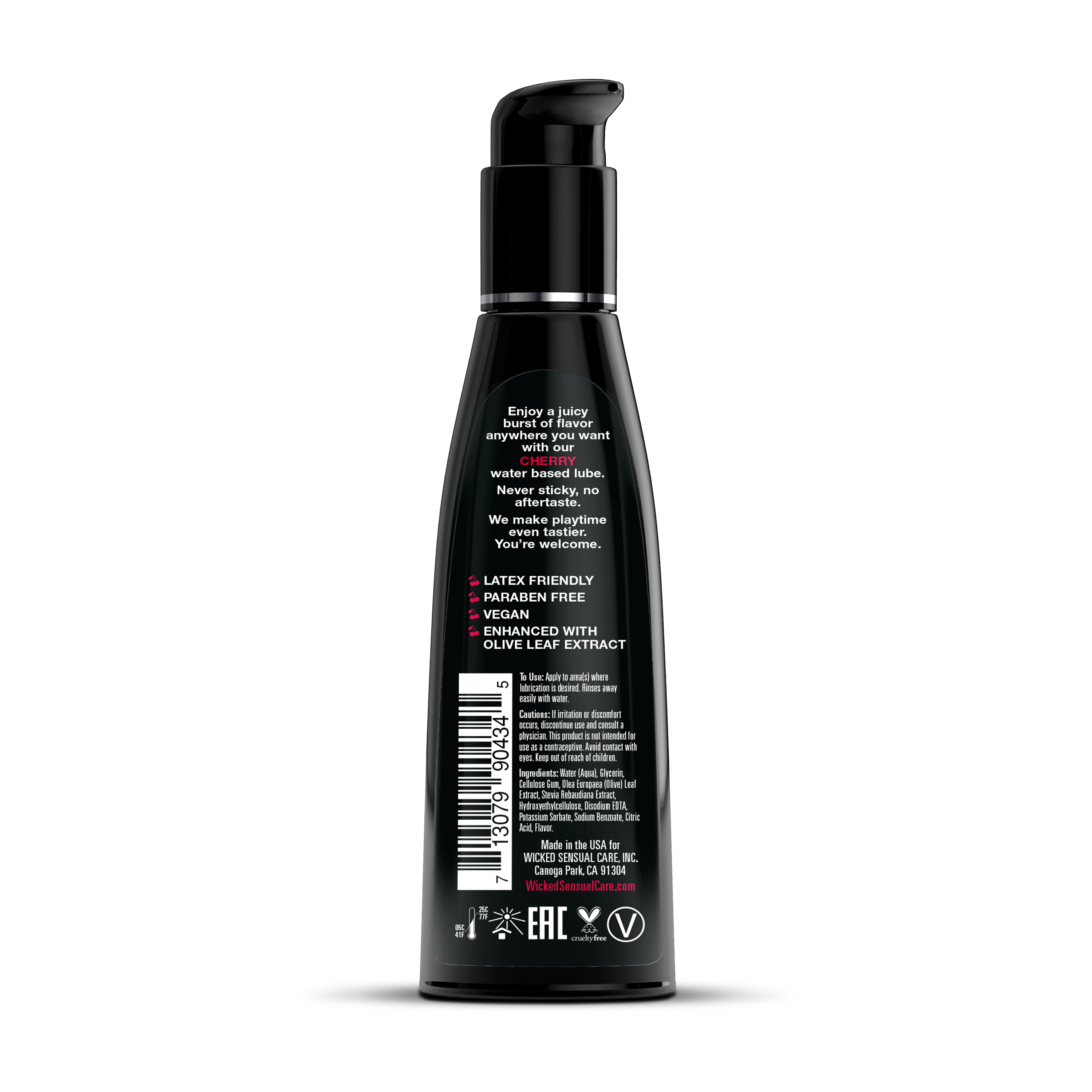 Black bottle with pump on a white background