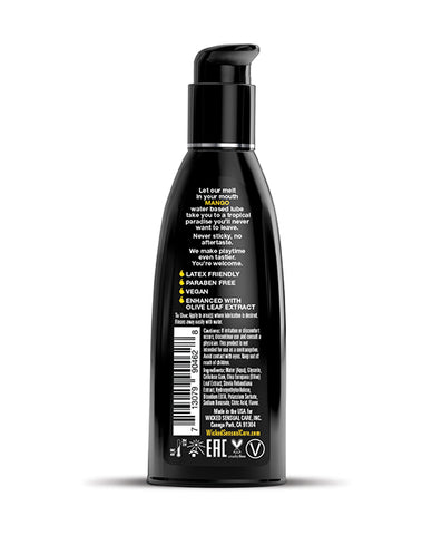 Black bottle with text on a white background