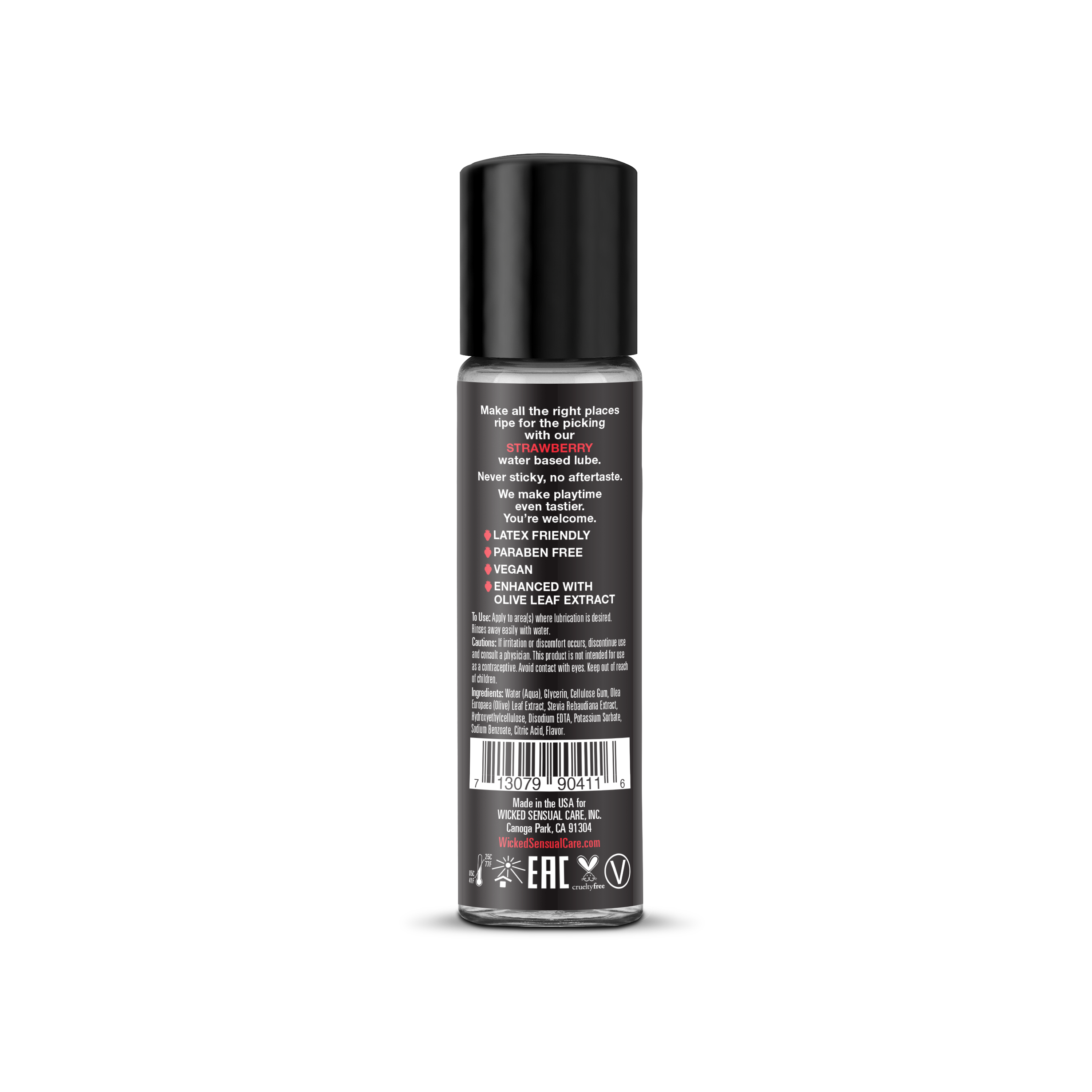 Black container with text on a white background