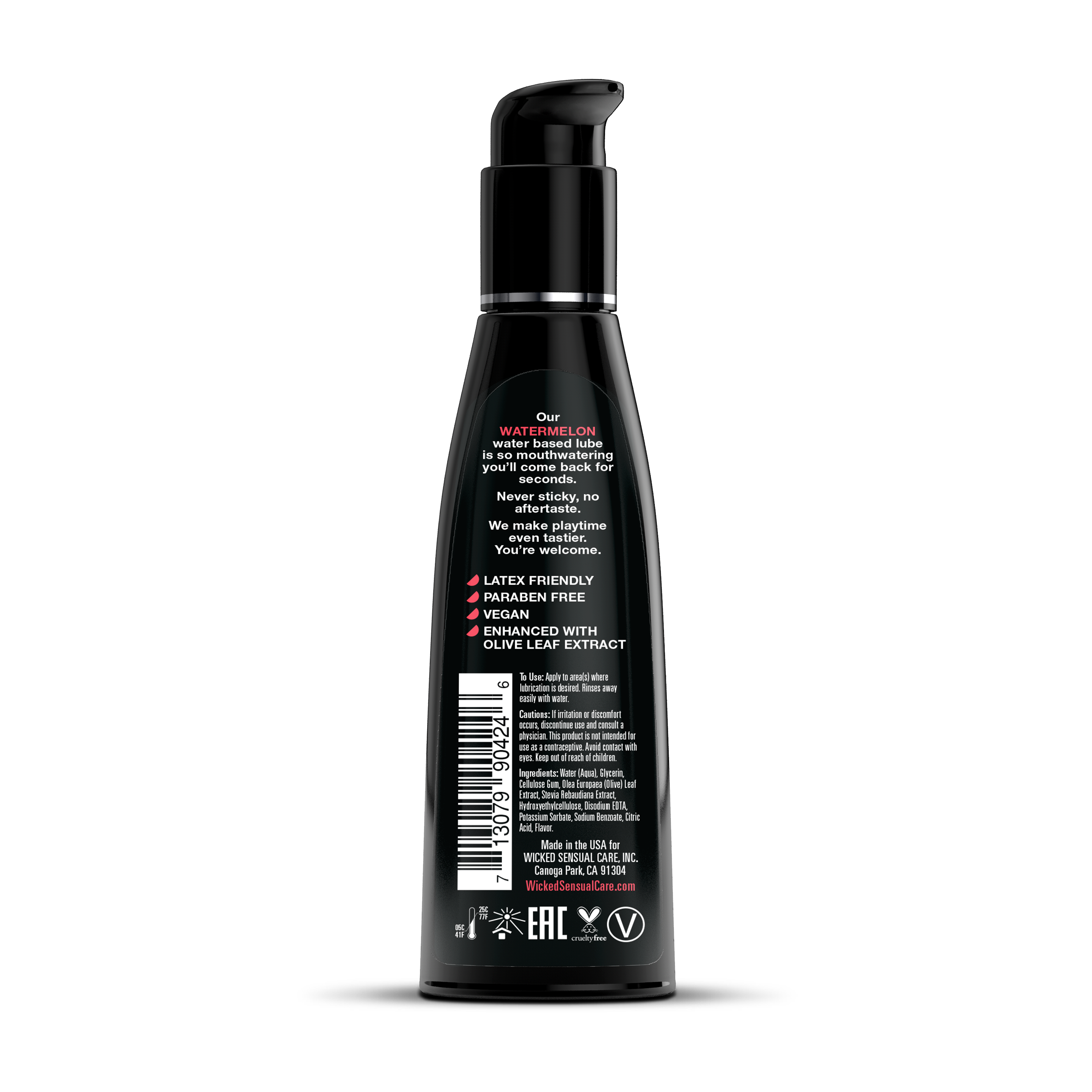 Black bottle with pump dispenser on a white background