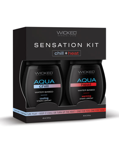 Wicked Sensation Kit packaging with two lube products on a white background