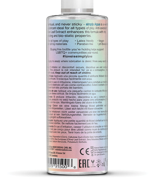 Rainbow bottle with label on a white background