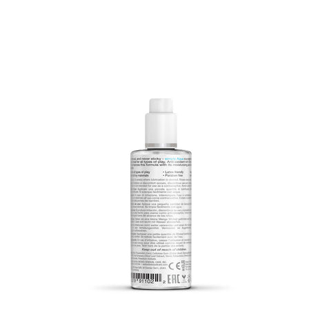 White spray bottle with text on a white background