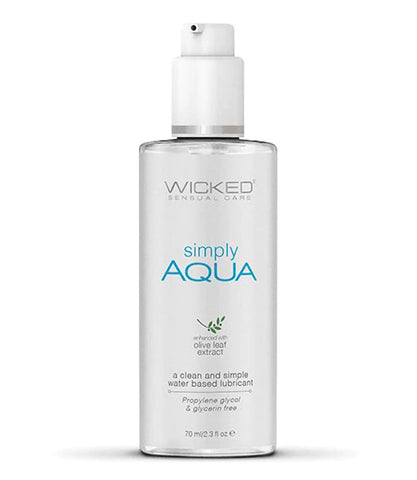 Wicked Sensual Care Simply Aqua lubricant bottle on a white background